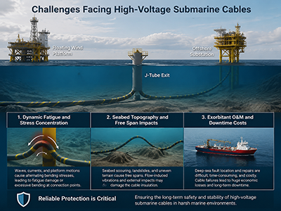 Severe Environments and Protection Challenges Faced by High-Voltage Submarine Cables